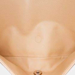 Chanel Beige Jumbo Classic Caviar Double Flap