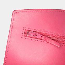Chanel Red Quilted Patent Brilliant Wallet On Chain