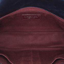 Pre Owned Chanel Blue Quilted Glazed Calfskin Coco Pleats Flap