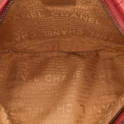 Chanel Red Lambskin CC Ring Hobo