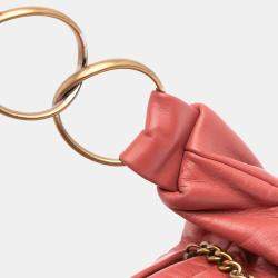 Chanel Red Lambskin CC Ring Hobo