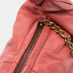 Chanel Red Lambskin CC Ring Hobo