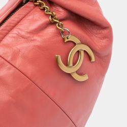 Chanel Red Lambskin CC Ring Hobo