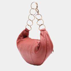 Chanel Red Lambskin CC Ring Hobo
