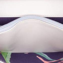 Chanel White CC Quilted Canvas Jungle Jeans Wallet on Chain