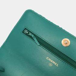 Chanel Green Tweed 19 Wallet On Chain