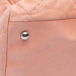 Pre Owned Chanel Brown Calfskin Iridescent Small Sea Hit Tote