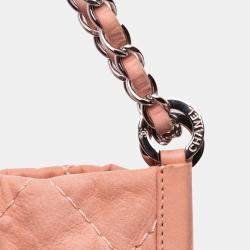 Pre Owned Chanel Brown Calfskin Iridescent Small Sea Hit Tote