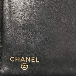 Pre Owned Chanel Black Caviar Leather CC French Wallet