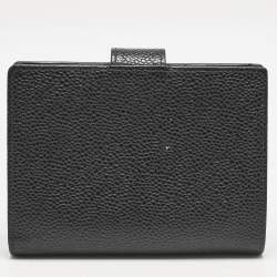 Pre Owned Chanel Black Caviar Leather CC French Wallet