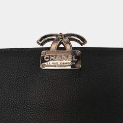 Pre Owned Chanel Blue Quilted Caviar CC Box Mini Flap Bag