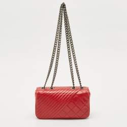 Chanel Red Mixed Quilted Leather Small Coco Boy Flap Bag