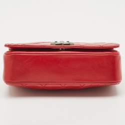 Chanel Red Mixed Quilted Leather Small Coco Boy Flap Bag