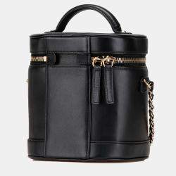 Chanel Black Lambskin  CC Vanity Case