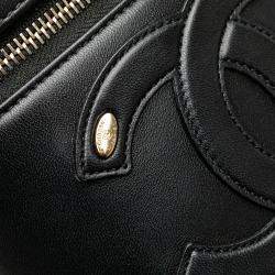Chanel Black Lambskin  CC Vanity Case