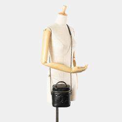 Chanel Black Lambskin  CC Vanity Case