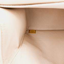 Pre Owned Chanel White Lambskin Jumbo Classic Double Flap