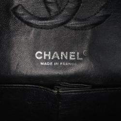 Pre Owned Chanel Black Patent Medium Classic Double Flap