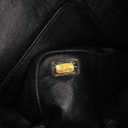 Pre Owned Chanel Black Patent Medium Classic Double Flap