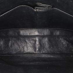 Pre Owned Chanel Black Patent Medium Classic Double Flap