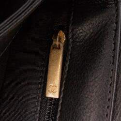 Chanel Black Quilted Calfskin Gold Top Handle Flap