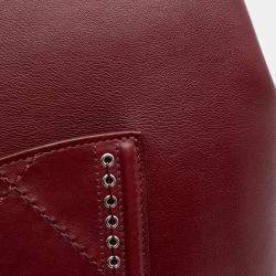 Chanel Burgundy Large Calfskin Coco Eyelets Shopping Tote