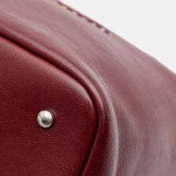 Chanel Burgundy Large Calfskin Coco Eyelets Shopping Tote