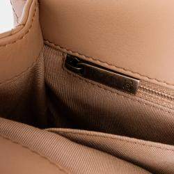Pre Owned Chanel Brown Medium CC Quilted Calfskin Single Flap