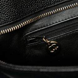 Chanel Black Caviar Medallion Tote 