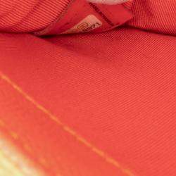 Pre Owned Chanel Orange Small Quilted Caviar Sunset On The Sea Flap