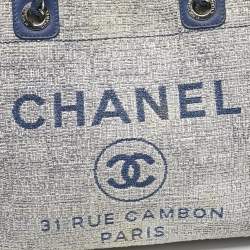 Chanel Blue Tweed Medium Deauville Shopper Tote