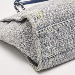Chanel Blue Tweed Medium Deauville Shopper Tote