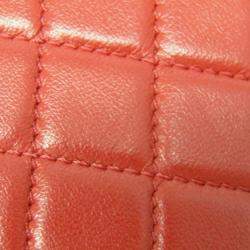 Pre Owned Chanel Boy Red Leather Chain Shoulder Bag