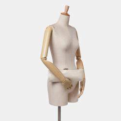 Chanel Beige Satin Camellia Clutch