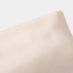 Chanel Beige Satin Camellia Clutch