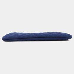 Chanel Blue Cotton Clutch Bag