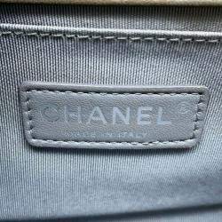 Chanel Khaki Lambskin Boy Small Chain Shoulder Bag