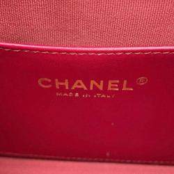 Chanel Red Caviar Leather Shopping Shoulder Bag