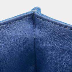 Pre Owned Chanel Blue Denim Boy Chain Mini Shoulder Bag 