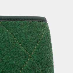Chanel Green Medium CC Quilted Felt Pop Tote