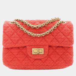 Chanel Red Tweed  Reissue Single Flap Mini Bag
