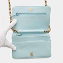 Chanel Matelasse Caviar Coco Mark Boy Chain Wallet 