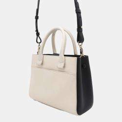 Chanel Beige Black Grained Calfskin Small Bi-Color Neo Executive Shopper Tote Bag