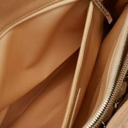 Pre Owned Chanel Beige Quilted Caviar Leather GST Shopper Tote