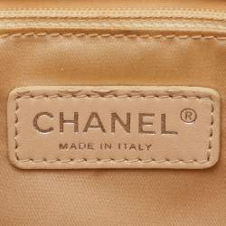 Pre Owned Chanel Beige Quilted Caviar Leather GST Shopper Tote