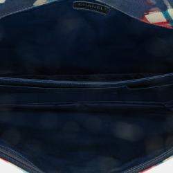 Chanel Blue XXL Printed Canvas Airline Single Flap