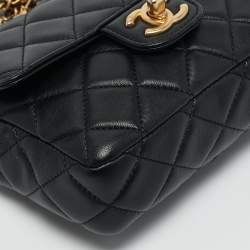 Chanel Black Quilted Leather Mini Classic Flap Bag