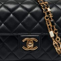 Chanel Black Quilted Leather Mini Classic Flap Bag