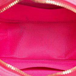 Pre Owned Chanel Hot Pink Jersey 19 Round Clutch on Chain
