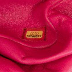 Pre Owned Chanel Pink Mini Square Classic Lambskin Single Flap